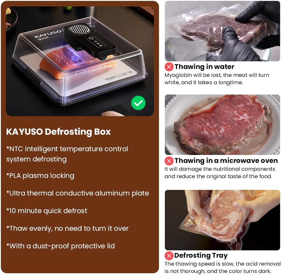 Defrost frozen food in minutes