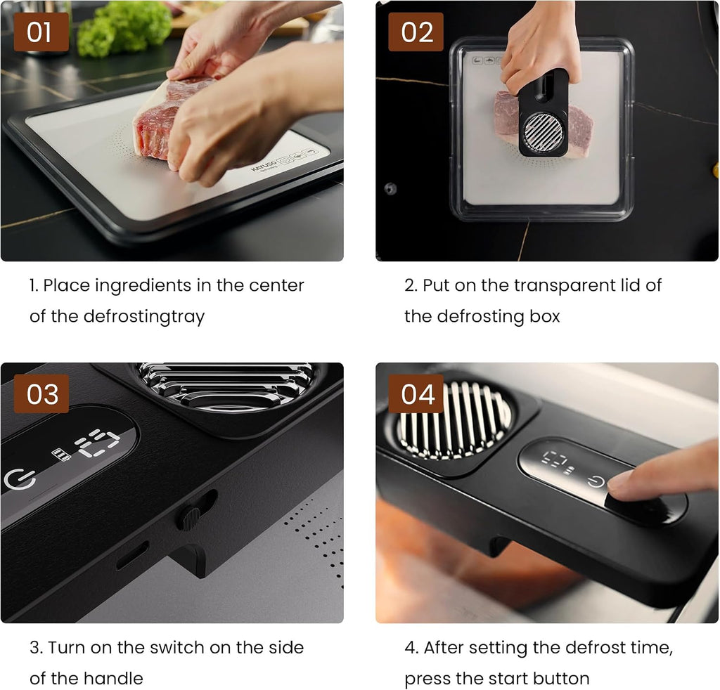 Defrost frozen food in minutes